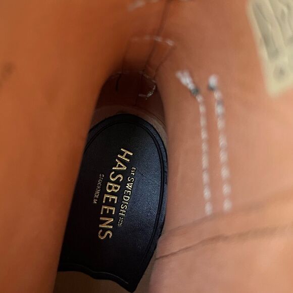 Swedish Hasbeens High-Heeled Jodhpur Boots green suede size 39EU - Picture 8 of 11